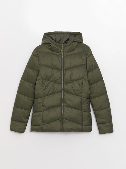 Women's Hooded Plain Puffer Coat