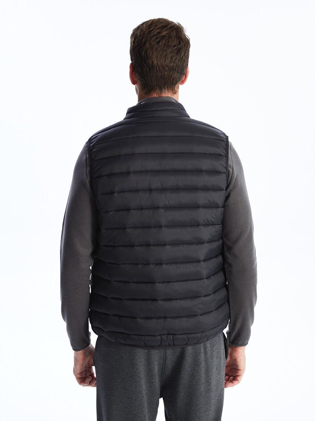 Standard Mold Stand Collar Men's Puffer Vest