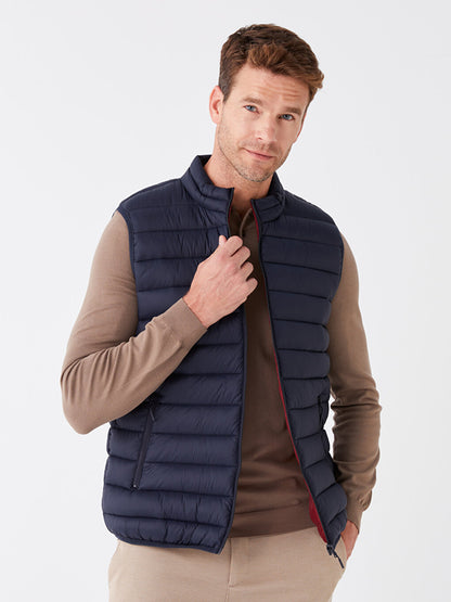 Standard Mold Stand Collar Men's Puffer Vest