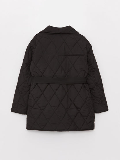 Shawl Collar Quilted Women's Puffer Coat