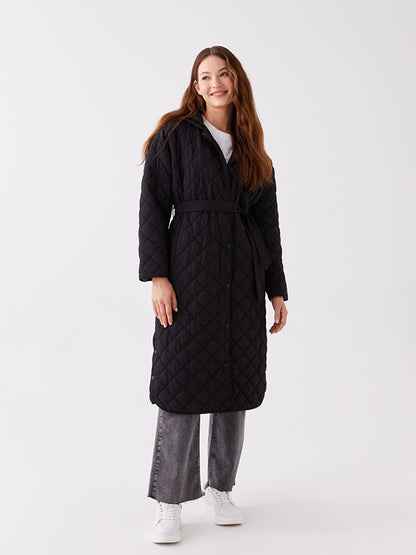 Hooded Quilted Oversize Women's Puffer Jacket