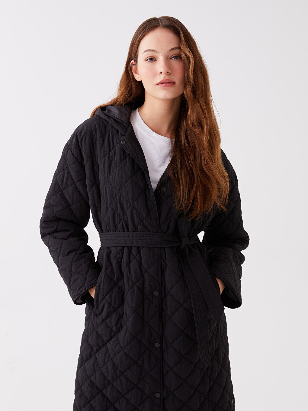 Hooded Quilted Oversize Women's Puffer Jacket