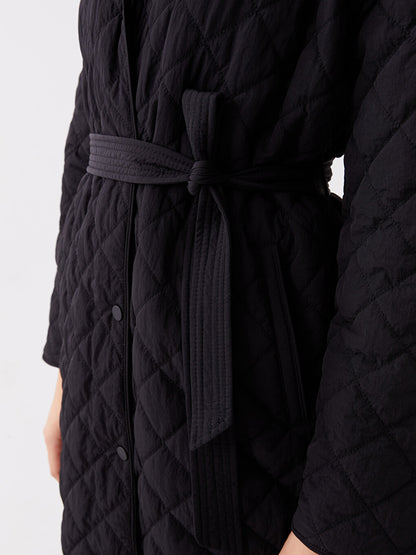 Hooded Quilted Oversize Women's Puffer Jacket