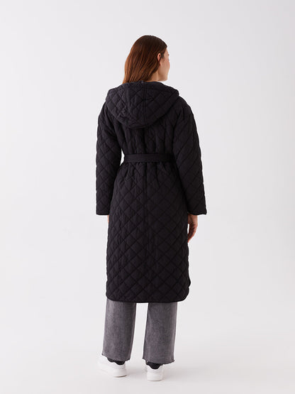 Hooded Quilted Oversize Women's Puffer Jacket