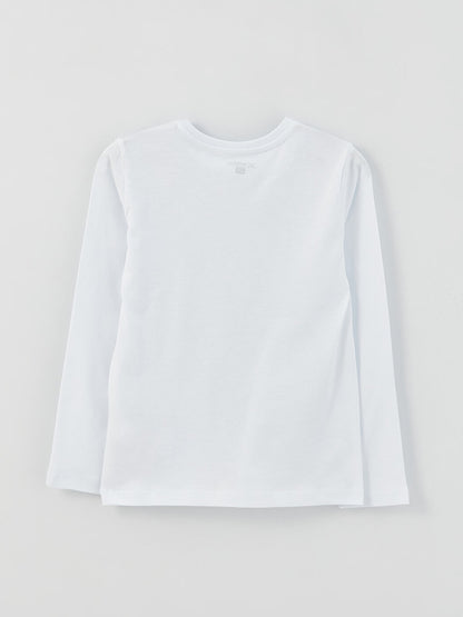 Crew Neck Basic Long Sleeve Boy's Undershirt