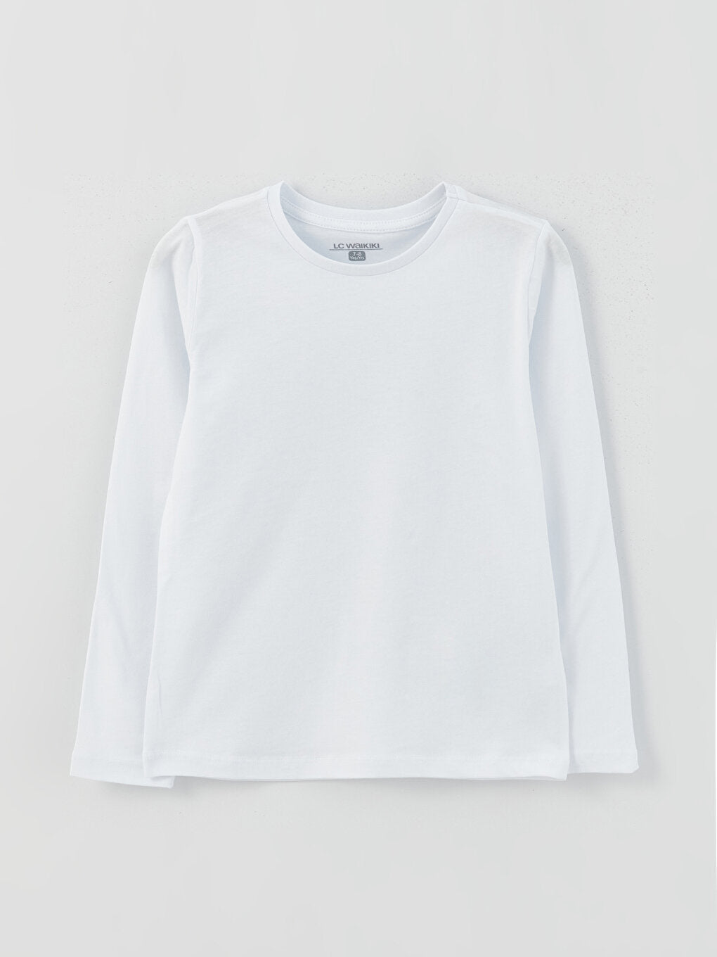 Crew Neck Basic Long Sleeve Boy's Undershirt