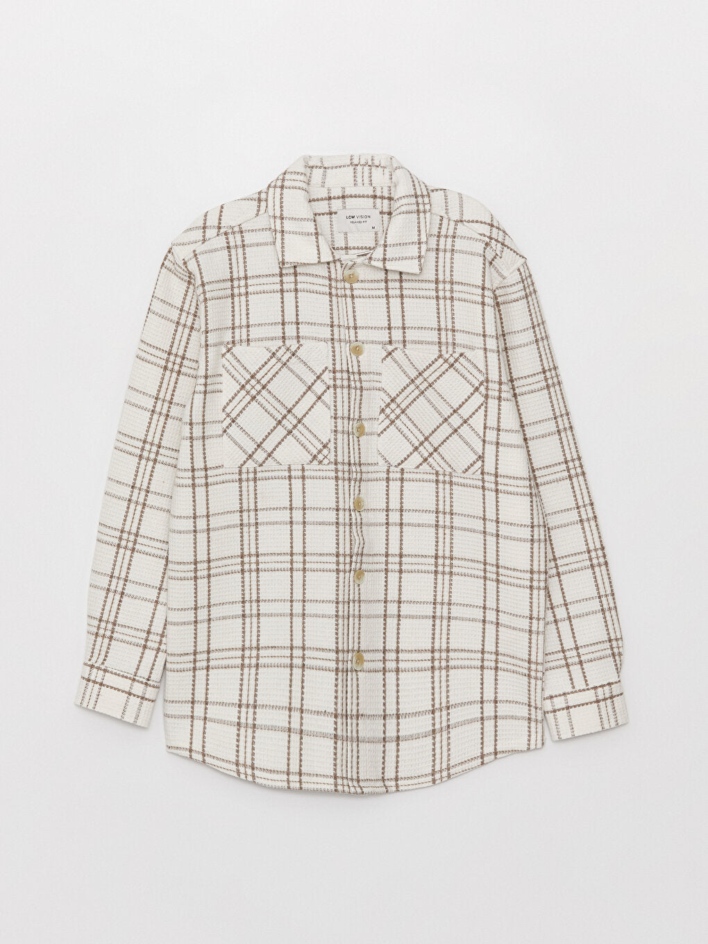 Regular Fit Long Sleeve Plaid Men's Shirt Jacket