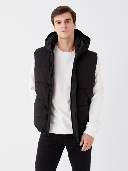 Standard Mold Hooded Men's Puffer Vest