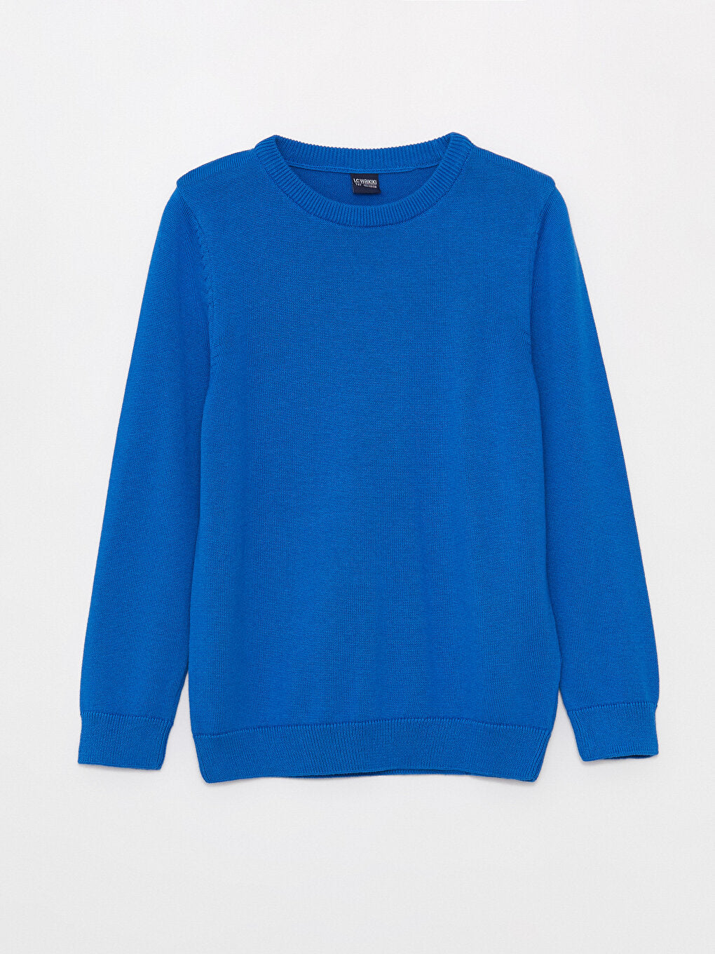 Crew Neck Basic Long Sleeve Boy's Knitwear Sweater