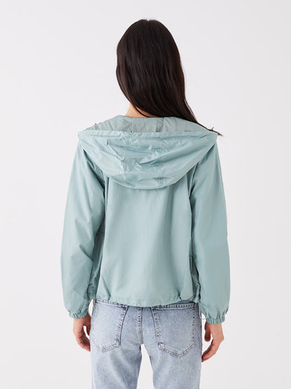 Women's Hooded Plain Raincoat