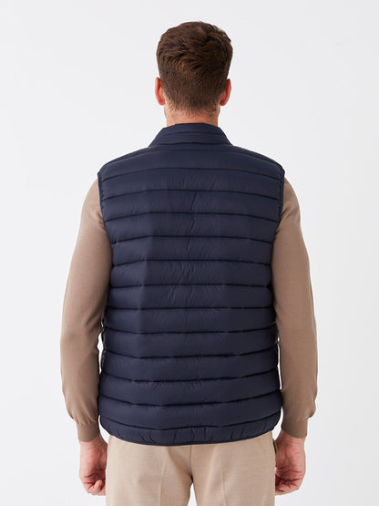 Standard Mold Stand Collar Men's Puffer Vest