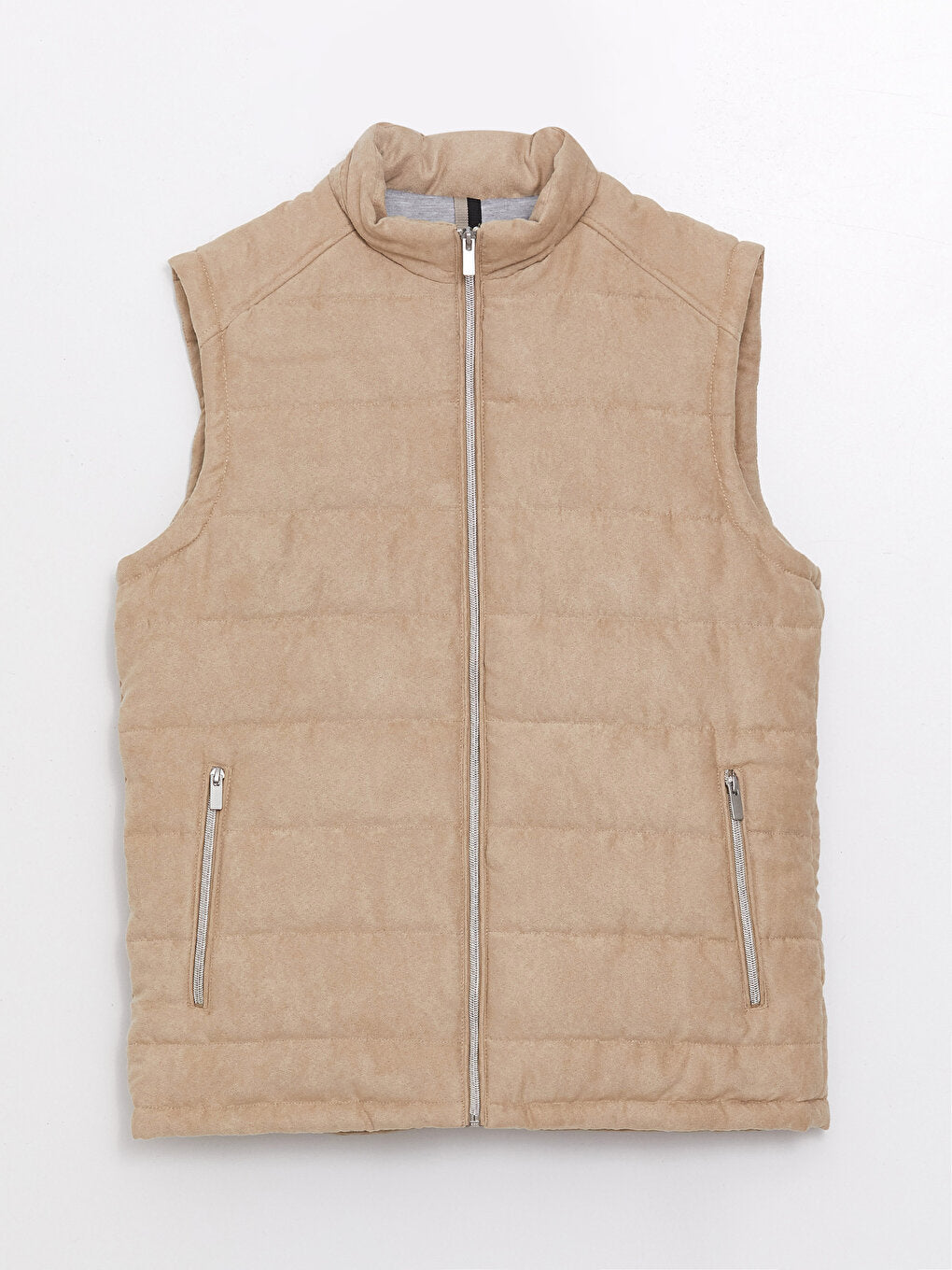 Slim Fit Stand Collar Suede Men's Vest