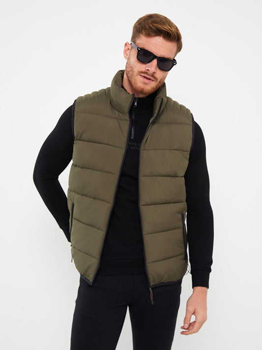 Standard Mold Stand Collar Men's Vest