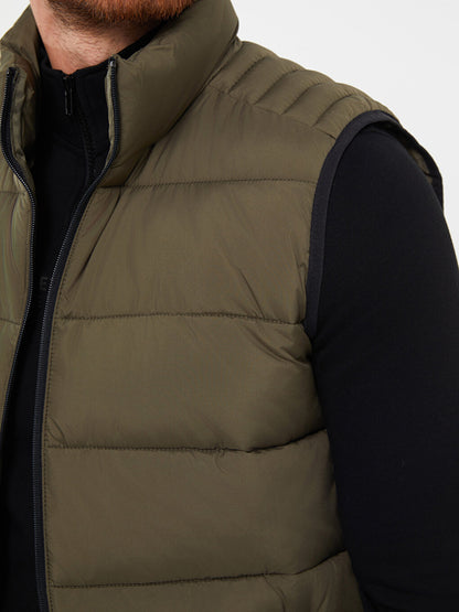 Standard Mold Stand Collar Men's Vest