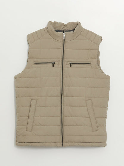 Standard Mold Stand Collar Men's Puffer Vest