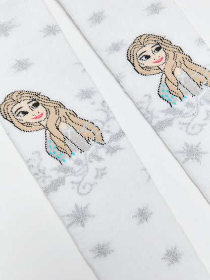 Elsa Patterned Girls' Towel Pantyhose