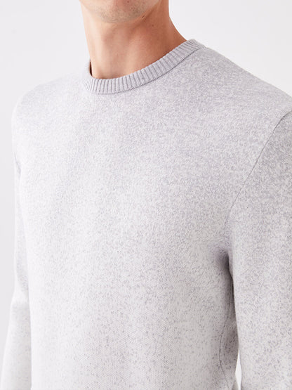 Crew Neck Long Sleeve Men's Knitwear Sweater