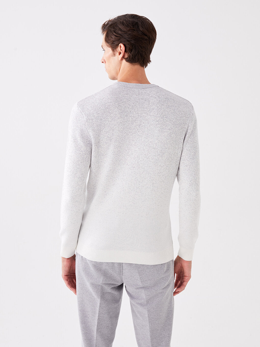 Crew Neck Long Sleeve Men's Knitwear Sweater