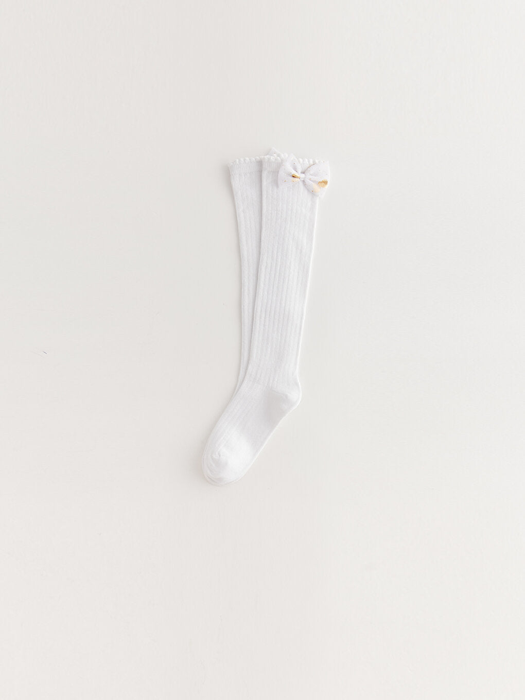 Girls' Knee-high Socks with Bow Detail