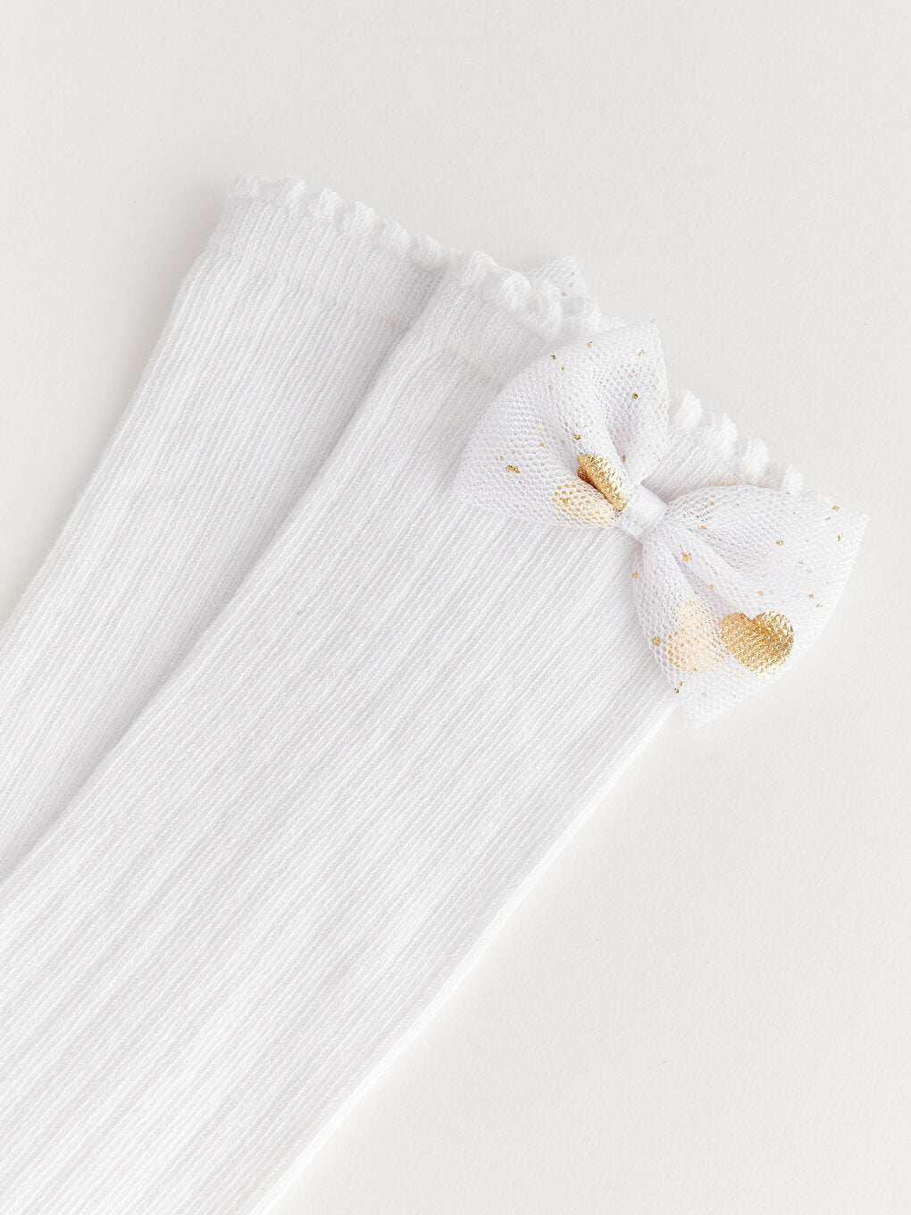 Girls' Knee-high Socks with Bow Detail