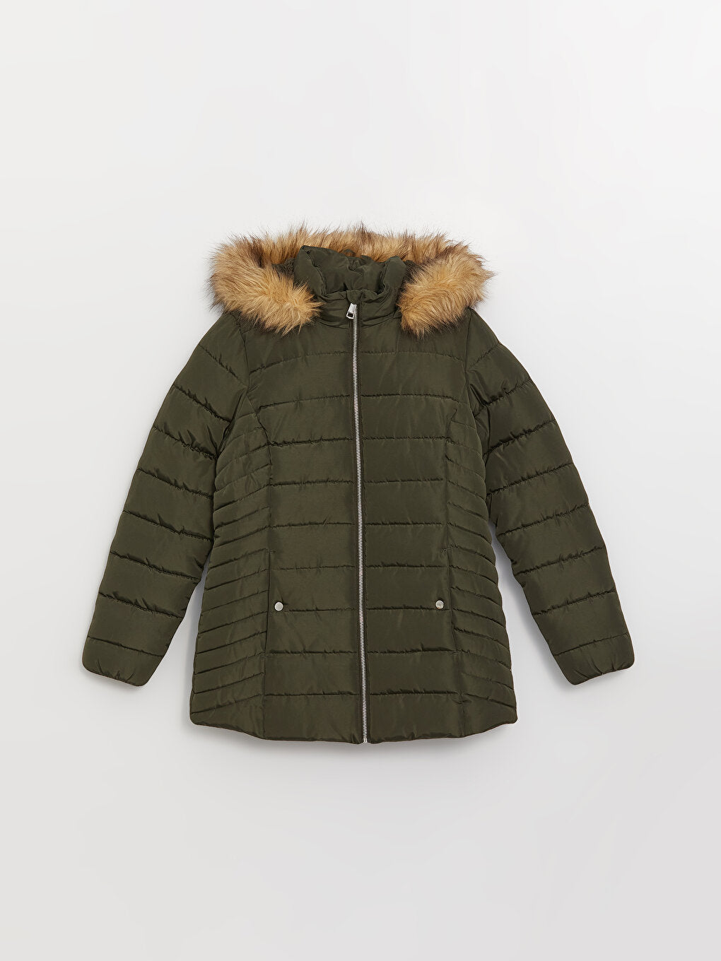 Women's Hooded Plain Puffer Coat