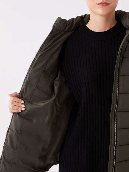 Women's Hooded Plain Puffer Coat