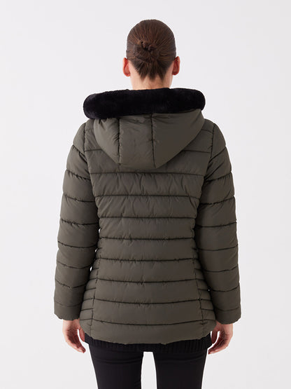 Women's Hooded Plain Puffer Coat