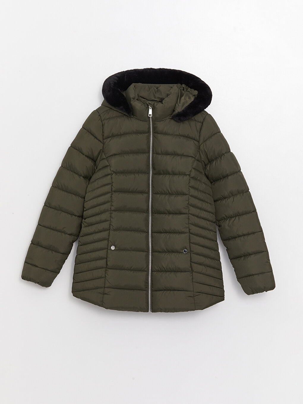 Women's Hooded Plain Puffer Coat