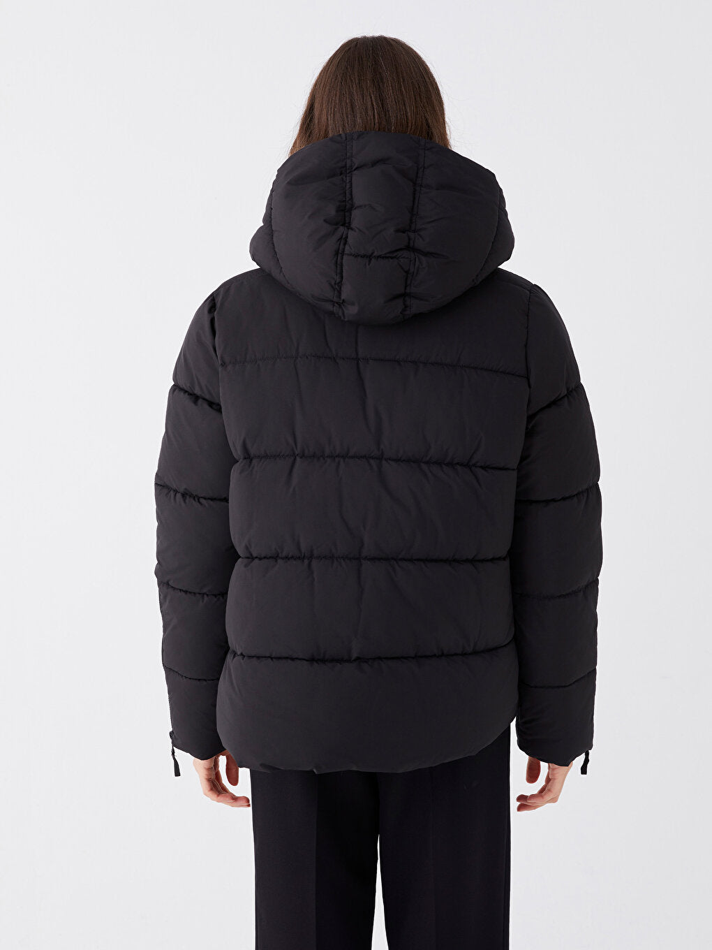 Women's Hooded Plain Puffer Coat