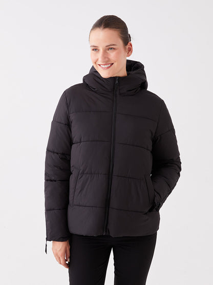 Women's Hooded Plain Puffer Coat