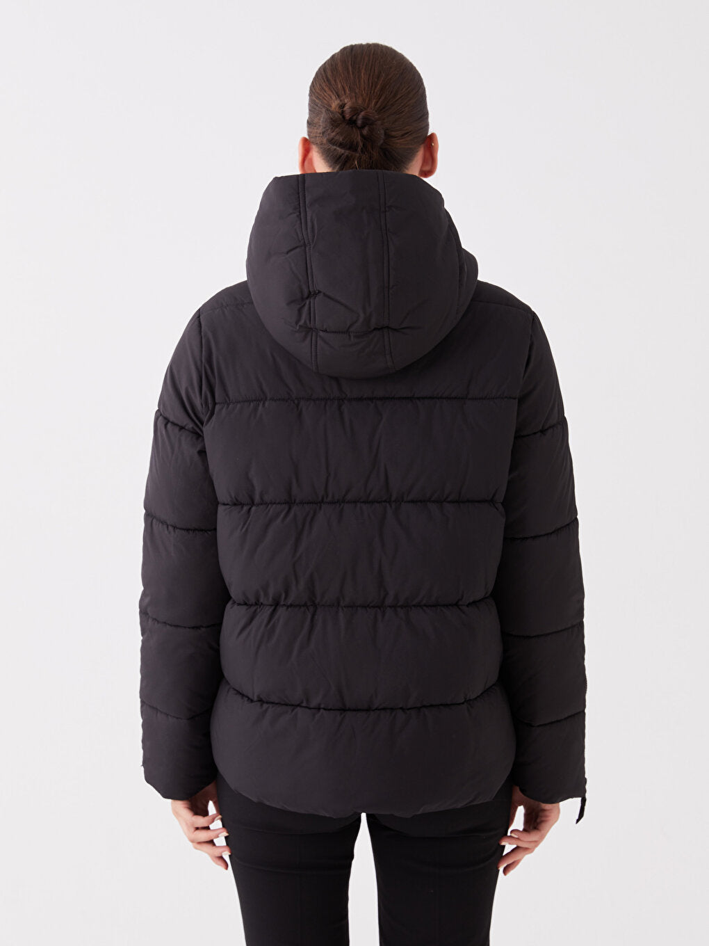 Women's Hooded Plain Puffer Coat