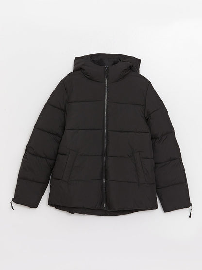 Women's Hooded Plain Puffer Coat