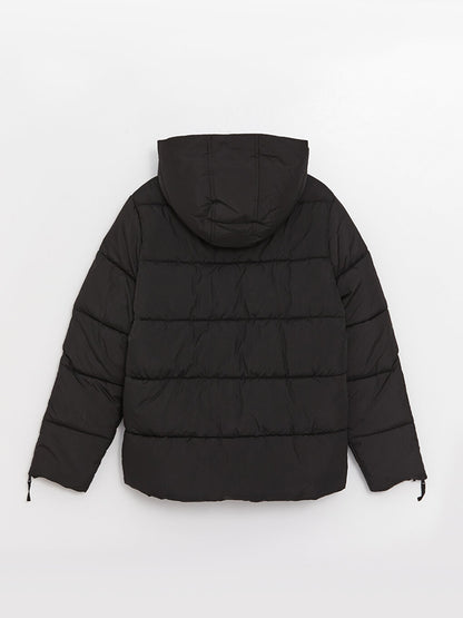 Women's Hooded Plain Puffer Coat