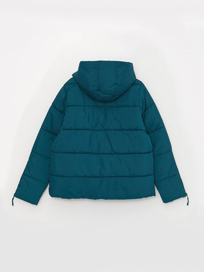 Women's Hooded Plain Puffer Coat