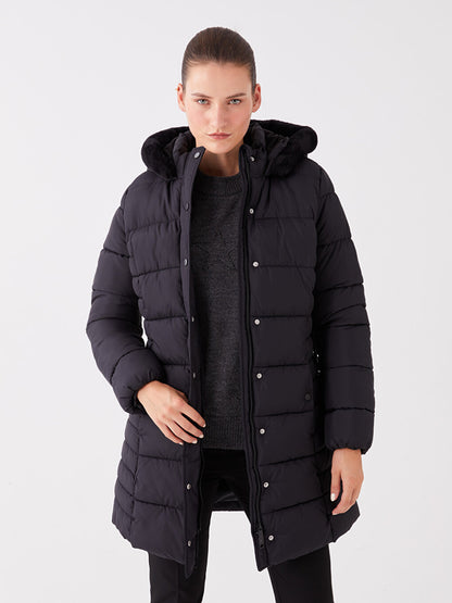 Women's Hooded Plain Puffer Coat