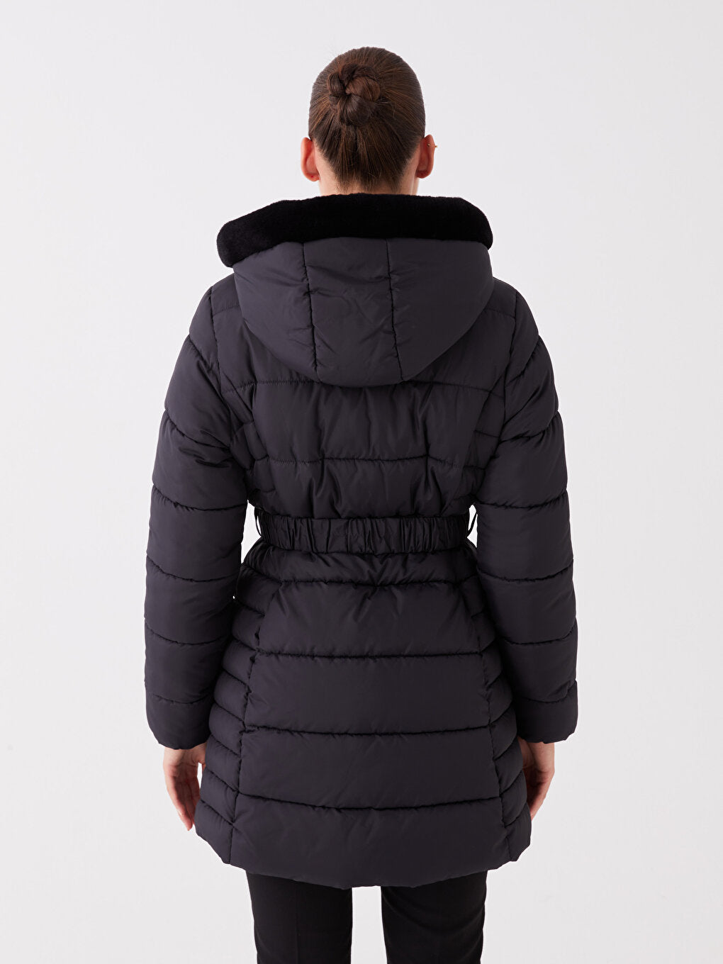 Women's Hooded Plain Puffer Coat