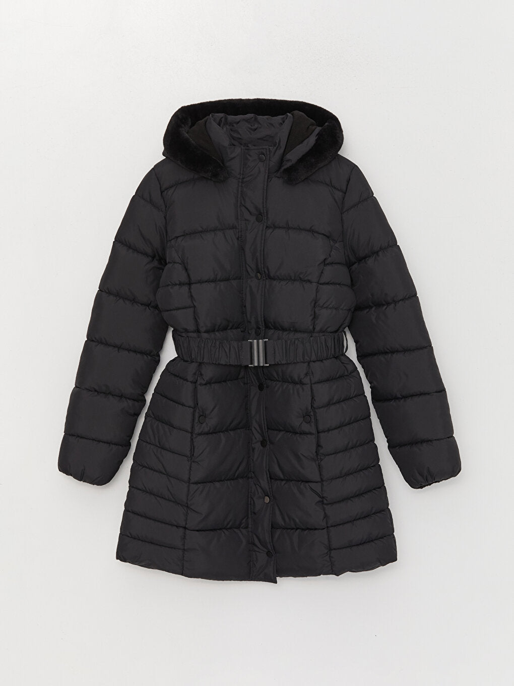 Women's Hooded Plain Puffer Coat