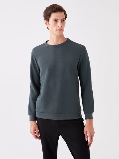 Crew Neck Long Sleeve Men's Sweatshirt