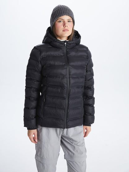 Women's Hooded Plain Puffer Coat