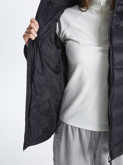 Women's Hooded Plain Puffer Coat