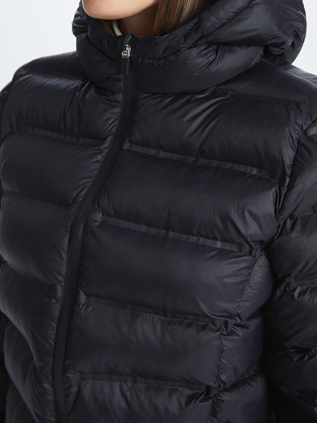 Women's Hooded Plain Puffer Coat