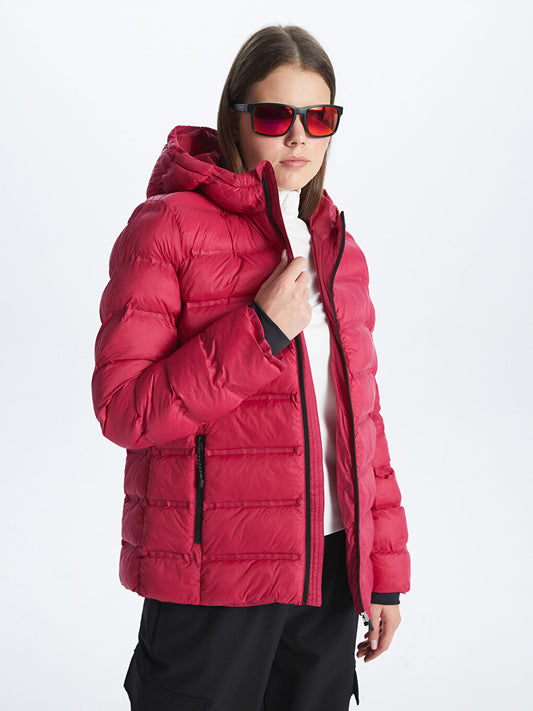 Women's Hooded Plain Puffer Coat