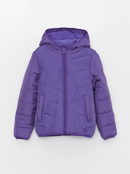 Hooded Girl's Puffer Coat