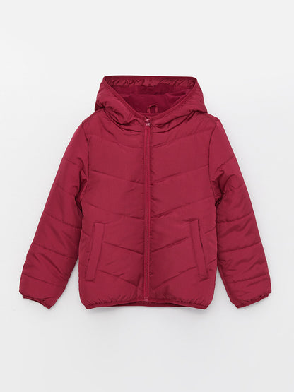 Hooded Girl's Puffer Coat