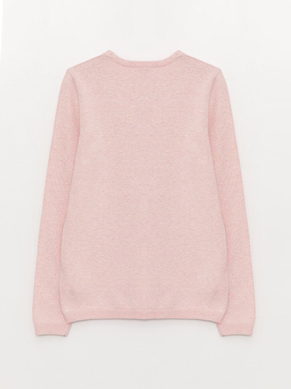 Crew Neck Basic Long Sleeve Girl's Knitwear Sweater