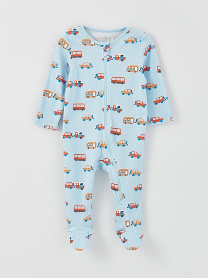 Crew Neck Printed Baby Boy Jumpsuit 2-pack