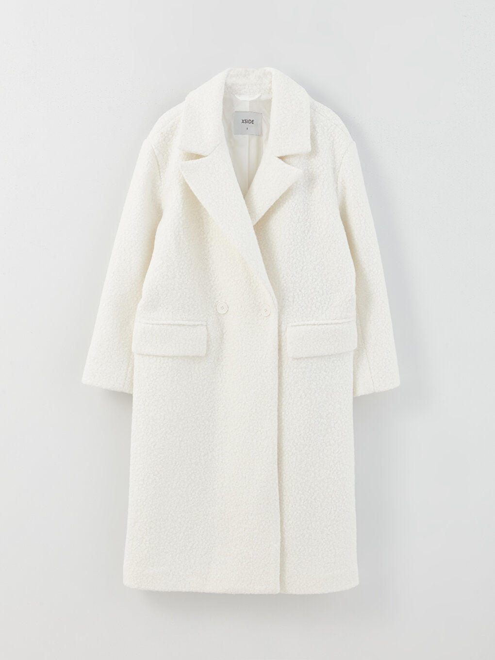 Women's Jacket Collar Plain Cashmere Coat