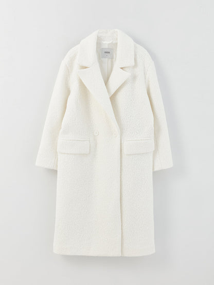 Women's Jacket Collar Plain Cashmere Coat