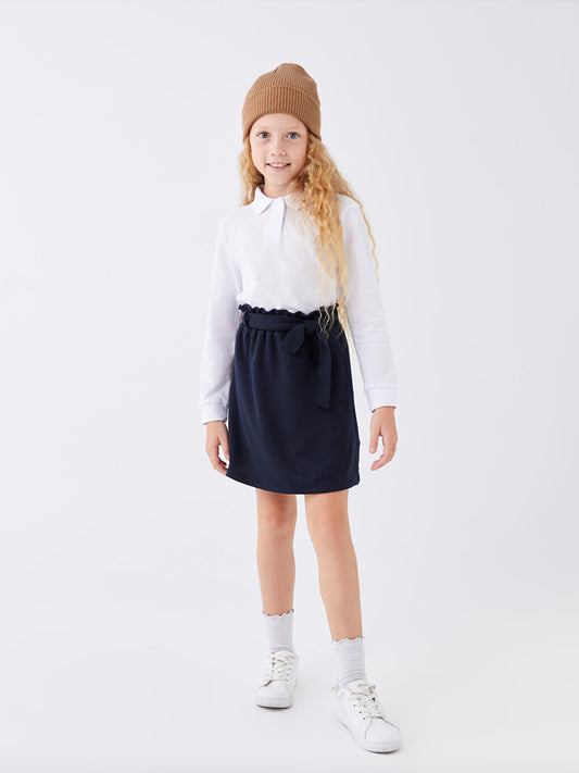 Basic Girl's Skirt with Elastic Waist