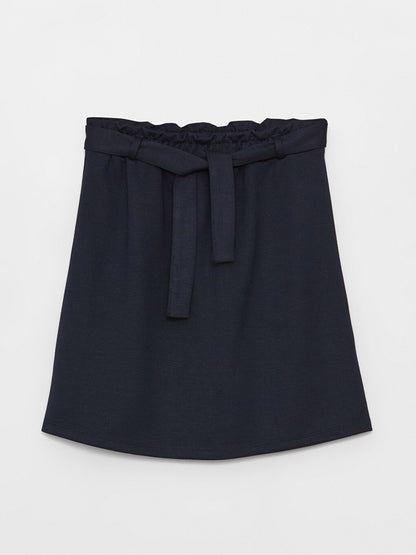 Basic Girl's Skirt with Elastic Waist